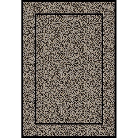 CONCORD GLOBAL TRADING Concord Global 44927 7 ft. 10 in. x 9 ft. 10 in. Jewel Leopard - Beige 44927
